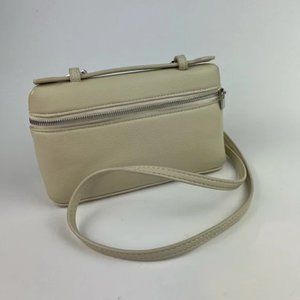 Nove Cream Vegan Leather Top-Handle Crossbody Bag